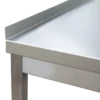 Edelstahl Arbeitstisch Profi 1200 x 700 mm - mit Grundboden und Aufkantung
