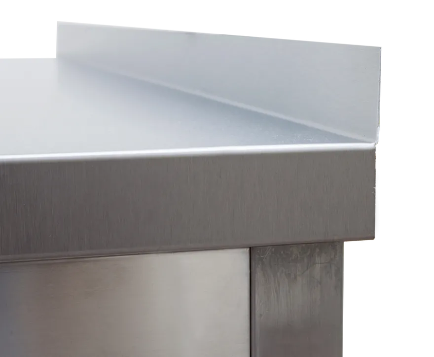 Edelstahl Arbeitstisch Profi 1800 x 700 mm - mit Grundboden und Aufkantung