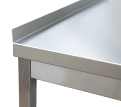 Edelstahl Arbeitstisch Profi 1800 x 700 mm - mit Grundboden und Aufkantung