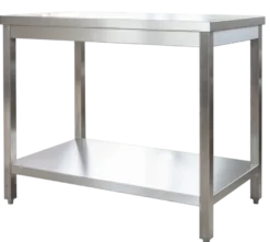 Edelstahl Arbeitstisch Profi1600 x 600 mm - mit Grundboden