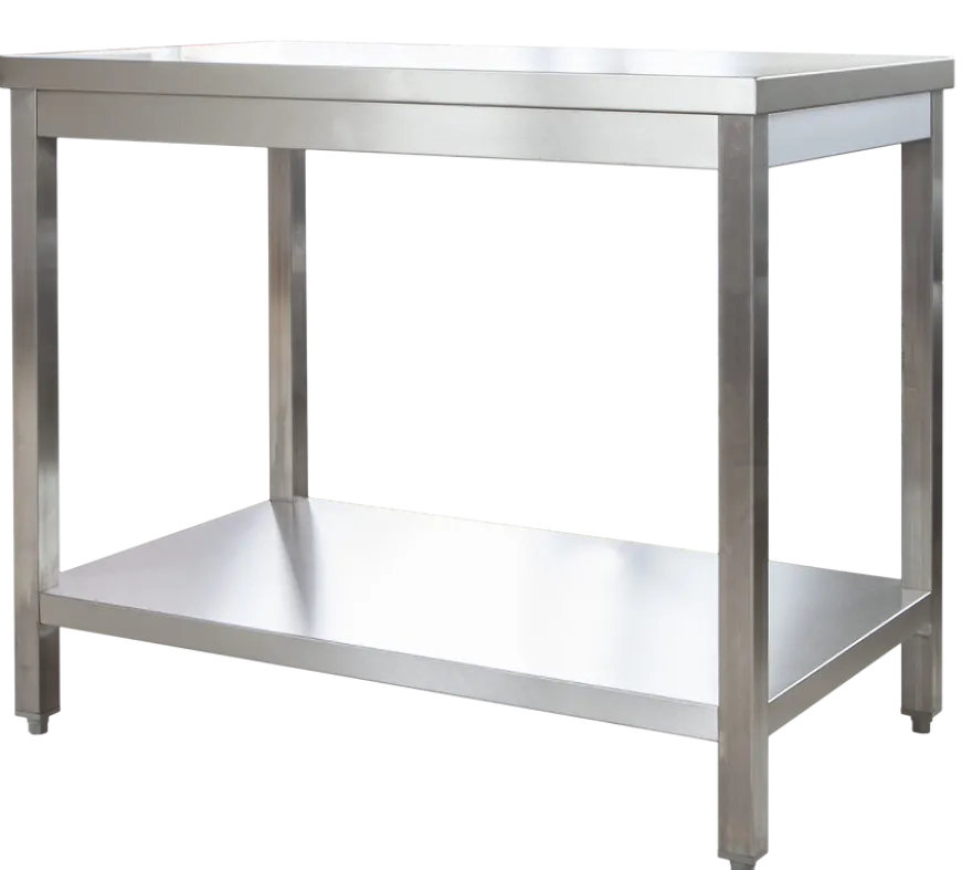 Edelstahl Arbeitstisch Profi800 x 700 mm - mit Grundboden