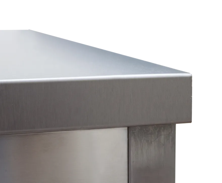 Edelstahl Arbeitstisch Profi800 x 700 mm - mit Grundboden