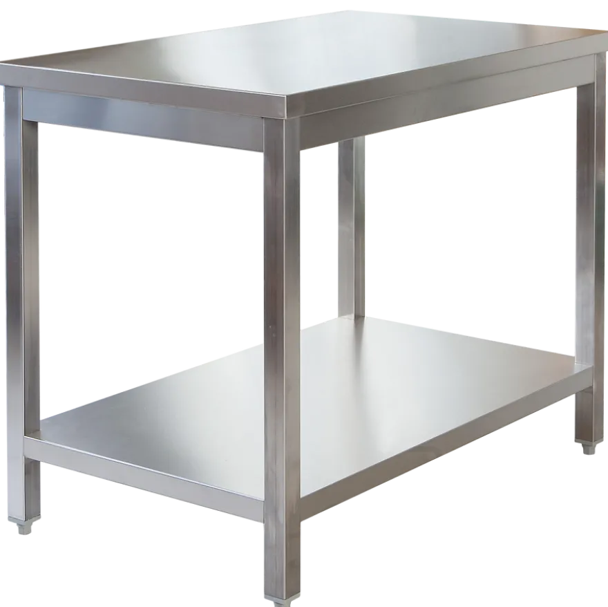 Edelstahl Arbeitstisch Profi800 x 700 mm - mit Grundboden
