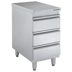 Edelstahl-Schubladenschrank BASIC 3er Einheit 700, AISI 201