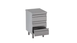 Edelstahl-Schubladenschrank ECO 3er Einheit 600 ohne Aufkantung