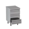Edelstahl-Schubladenschrank ECO 3er Einheit 700 ohne Aufkantung