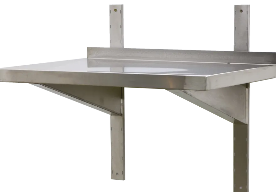Edelstahl WandbordProfi 2000 x 400 x 40 mm