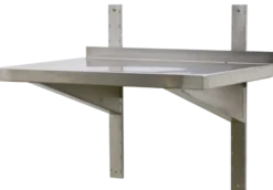 Edelstahl Wandbord Profi 1600 x 400 x 40 mm