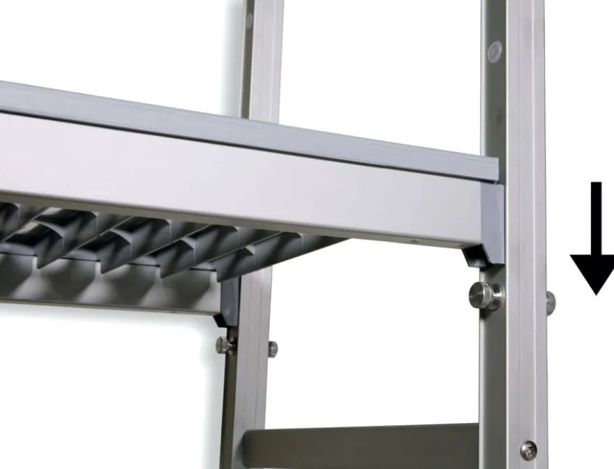 Einhängeregal Profi 1250 x 400 x 1670 mm, 4 Böden
