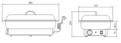Elektro-Chafing Dish ECO GN 1/1 Kunststoff/Edelstahl