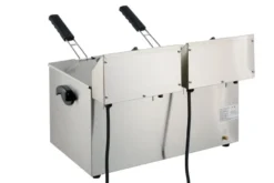 Elektro-Doppel-Fritteuse ECO 10+10 Liter mit Ablasshahn