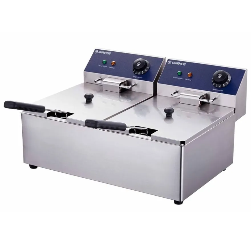 Elektro-Doppel-Fritteuse ECO 6+6 Liter