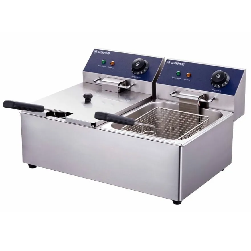 Elektro-Doppel-Fritteuse ECO 6+6 Liter