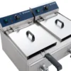 Elektro-Doppel-Fritteuse ECO 13+13 Liter mit Ablasshahn, 2x 5000 W, 400 V