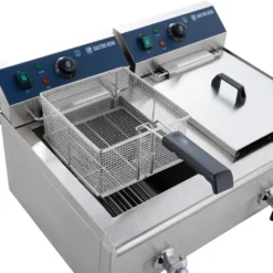 Elektro-Doppel-Fritteuse ECO 13+13 Liter mit Ablasshahn, 2x 5000 W, 400 V