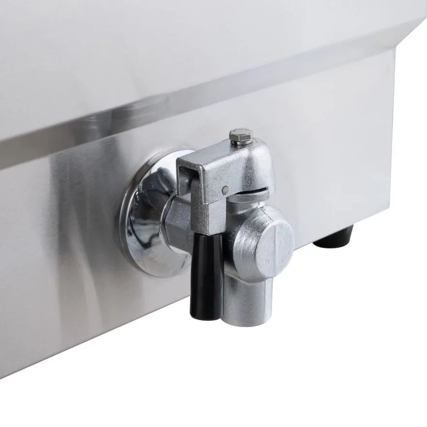 Elektro-Doppel-Fritteuse ECO 13+13 Liter mit Ablasshahn, 2x 5000 W, 400 V