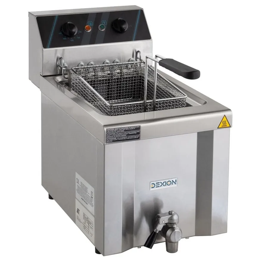 Elektro-Fritteuse Profi 12 Liter mit Ablasshahn, 400 V