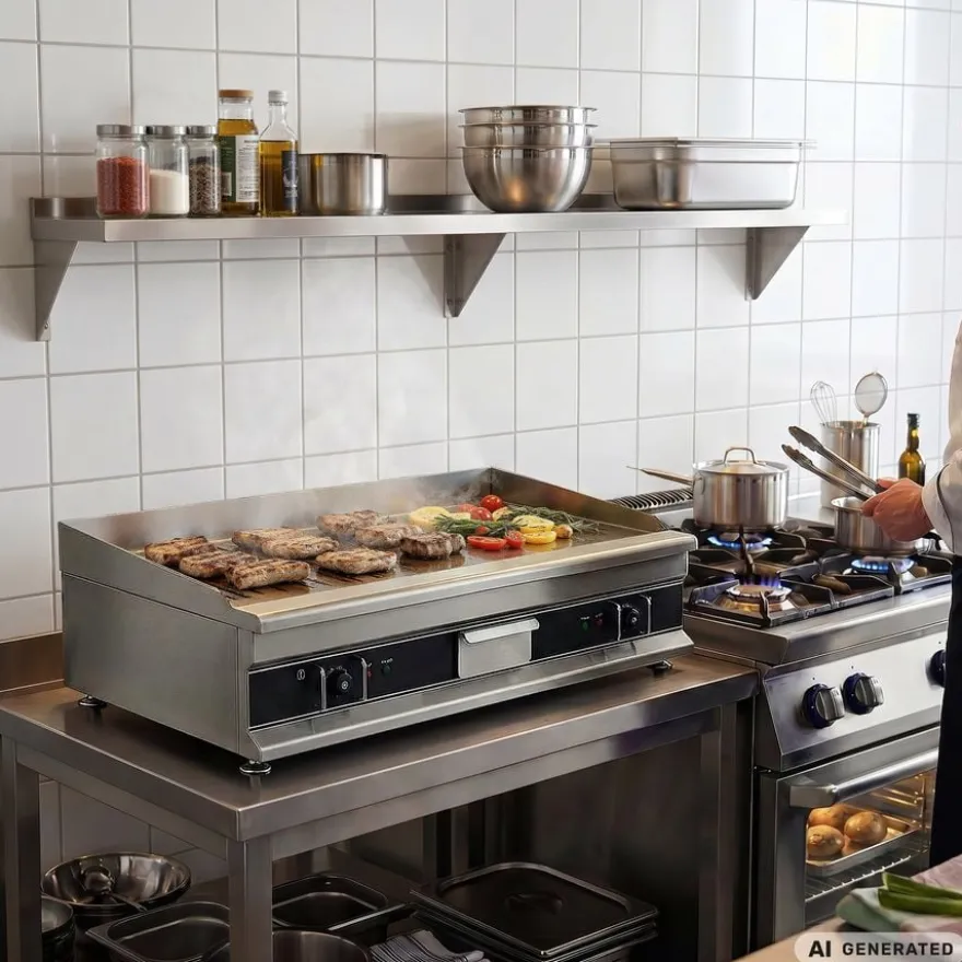 Elektro-Grillplatte Eco 998x398 glatt - Tischgerät
