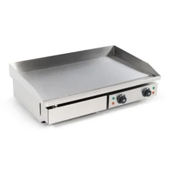 Elektro Grillplatte - 3,5 kW - Edelstahl - Glatt