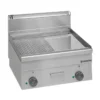Elektro-Grillplatte Serie 600 - 60/60 - 1/2 glatt, 1/2 gerillt, verchromt - Tischgerät - 7,5 kW