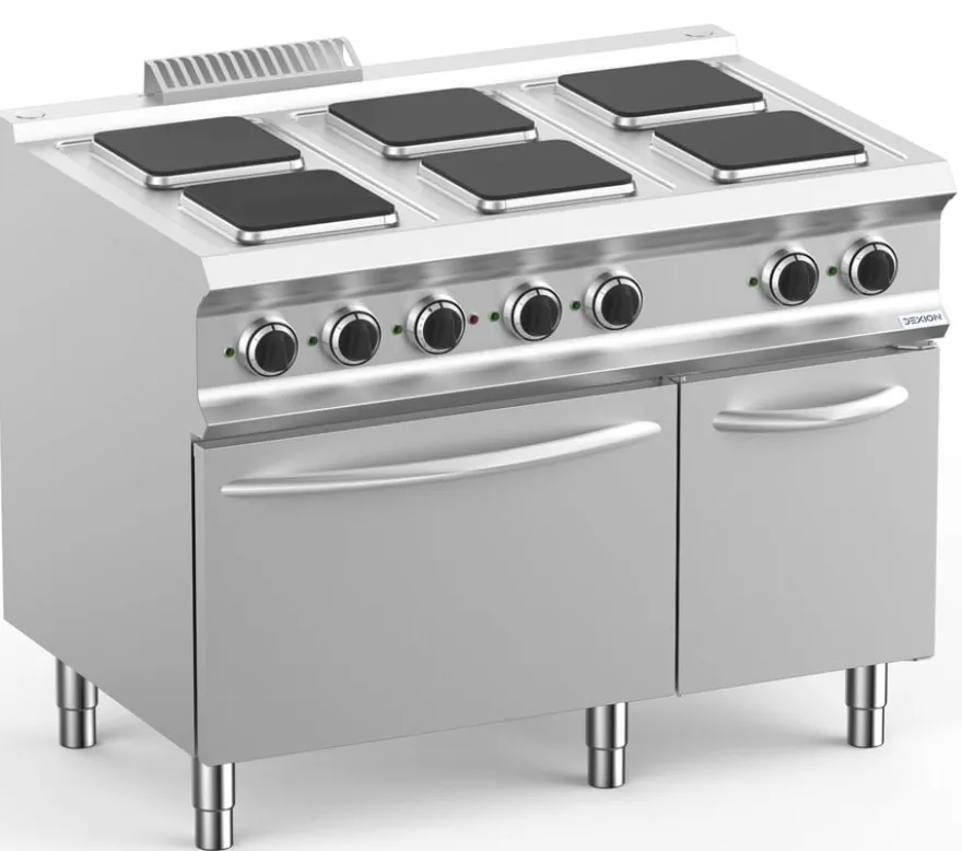 Elektroherd Dexion Lux-700 - 110/73 mit Elektrobackofen - 6 quadratische Kochfelder - 20,9 kW