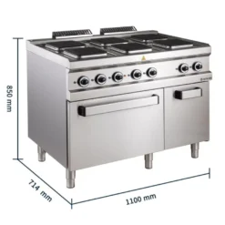 Elektroherd Serie 700 - 110/70 mit Elektrobackofen - 6 quadratische Kochfelder - 20,9 kW