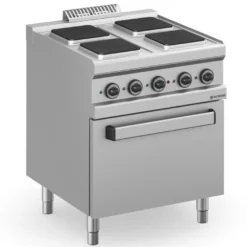 Elektroherd Serie 700 - 70/70 mit Elektrobackofen - 4 quadratische Kochfelder - 15,7 kW