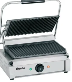 Elektro-Kontaktgrill 2,2 kW Grillplatten gerillt