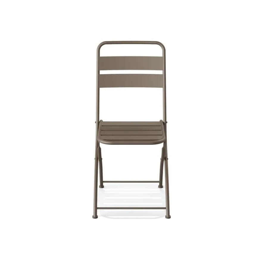 Feros Breeze Bistro Klappstuhl Metall – Cappuccino