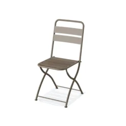 Feros Breeze Bistro Klappstuhl Metall – Cappuccino