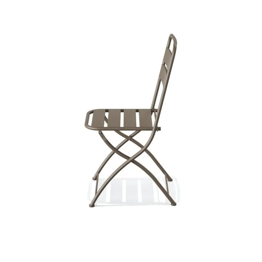 Feros Breeze Bistro Klappstuhl Metall – Cappuccino