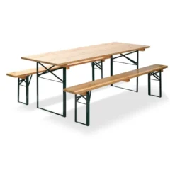 Feros Faltbare Bierganitur mit Tische 70 cm - Brauereiqualität