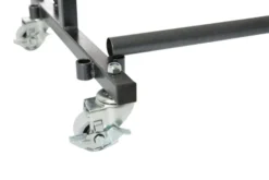 Feros Garderobenständer klein 48 Haken, aus Stahl in Schwarz, fahrbar, erweiterbar