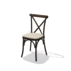Feros gepolstertes Sitzkissen für Crossback-Stuhl und -Barhocker, ecru – 420 x 420 x 20 mm