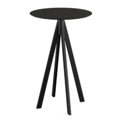 Feros Infinity Stehtisch Schwarz frame +Schwarz HPL Ø70 cm
