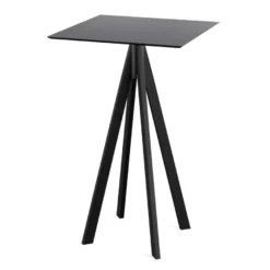 Feros Infinity Stehtisch Schwarz gestell + Schwarz HPL 70 x 70 cm
