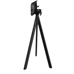 Feros Infinity Tripod Stehtisch Schwarz frame + Galaxy Marble HPL 70x70 cm