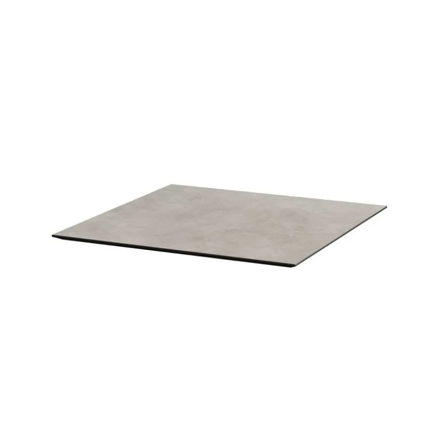 Feros Infinity Tripod Terrassentisch Sand frame + Moonstone HPL 70x70 cm
