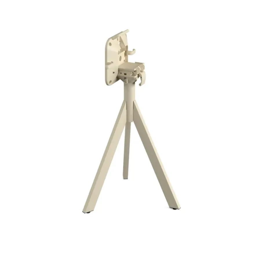 Feros Infinity Tripod Terrassentisch Sand frame + Moonstone HPL Ø70 cm