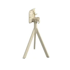 Feros Infinity Tripod Terrassentisch Sand frame + Schwarz HPL Ø70 cm