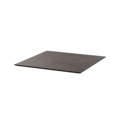 Feros Infinity Tripod Terrassentisch Schwarz frame + Midnight Marble HPL 70x70 cm