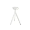 Feros Infinity Tripod Terrassentisch Weiß frame + Midnight Marble HPL 70x70 cm