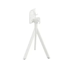 Feros Infinity Tripod Terrassentisch Weiß frame + Moonstone HPL Ø70 cm