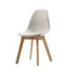 FEROS Keeve Stapelstuhl gepolstert - Holz / Beige