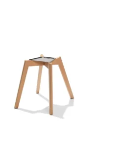 FEROS Keeve Stapelstuhl gepolstert - Holz / Beige