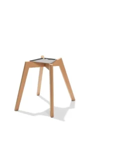 FEROS Keeve Stapelstuhl gepolstert - Holz / Rotbraun