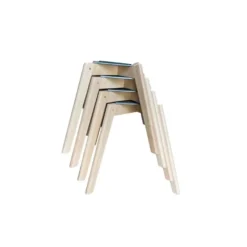 FEROS Keeve Stapelstuhl gepolstert - Holz / Rotbraun