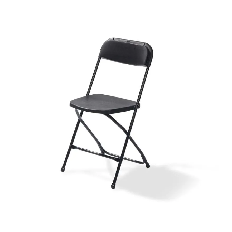 Feros Klappstuhl Budget, Schwarz, Stahlgestell, klappbar