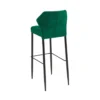 Feros Louis Barhocker Velours Gepolstert Grün, feuerhemmend, 500 x 470 x 1050 mm