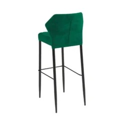 Feros Louis Barhocker Velours Gepolstert Grün, feuerhemmend, 500 x 470 x 1050 mm